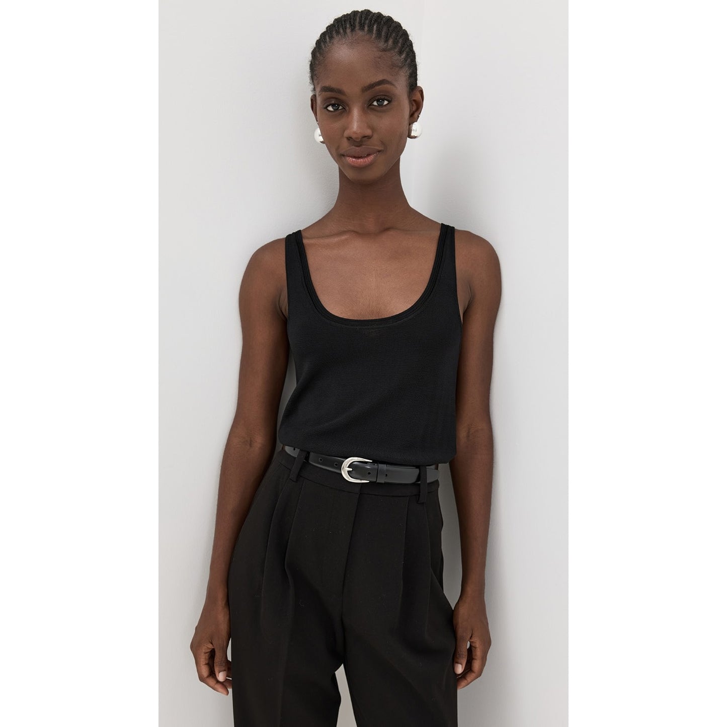 Anine Bing "Giorgio" Tank in Black, size XS