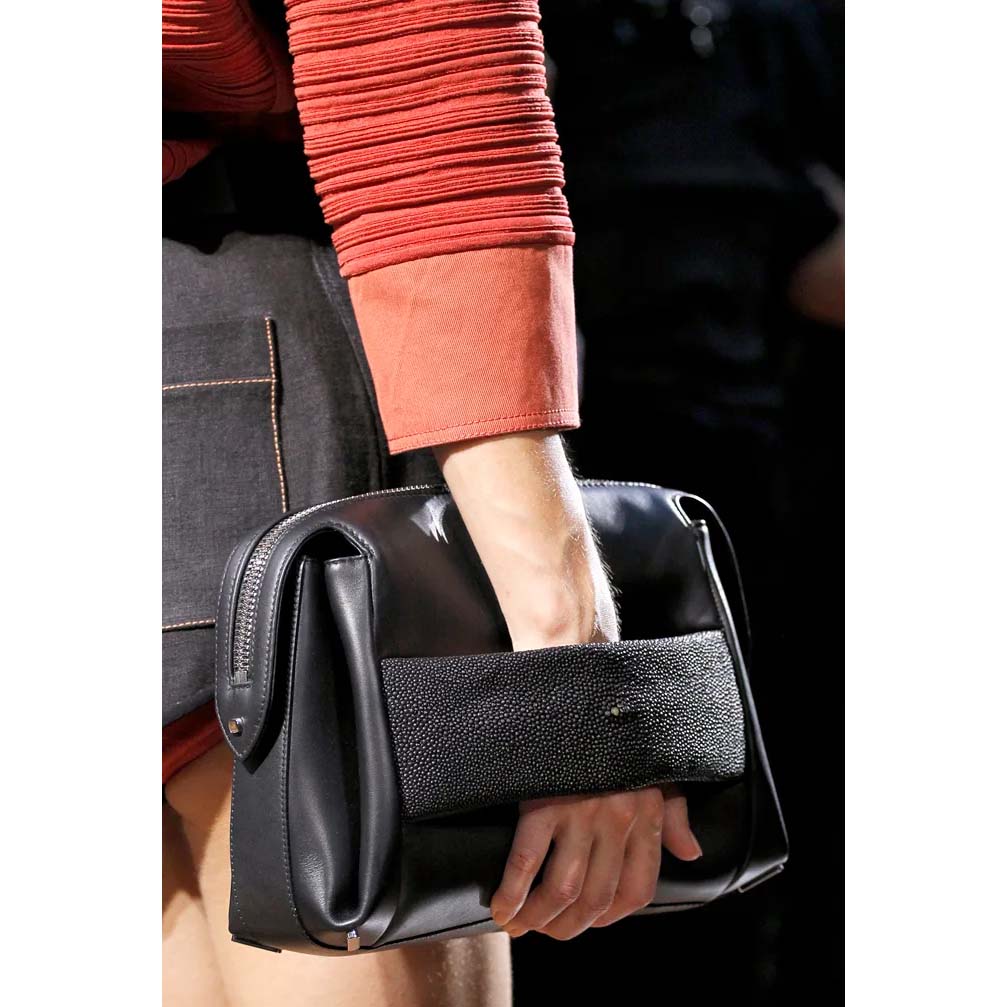 Balenciaga Joint Leather Shoulder Bag in Black