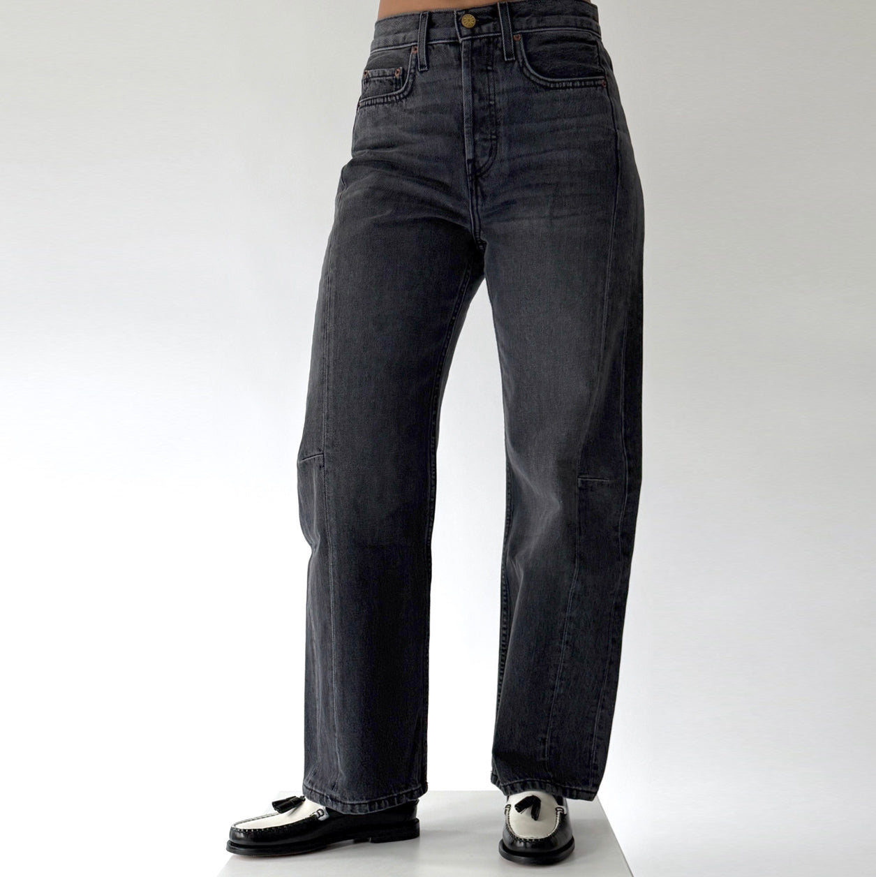 B-Sides Slim Lasso Jean in Black, size 29
