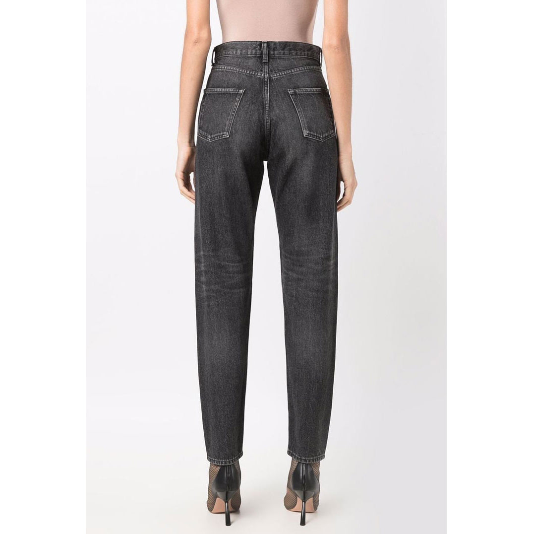 Saint Laurent High Waisted Jeans in Faded Black, size 30 (fits like 28!) *hemmed*