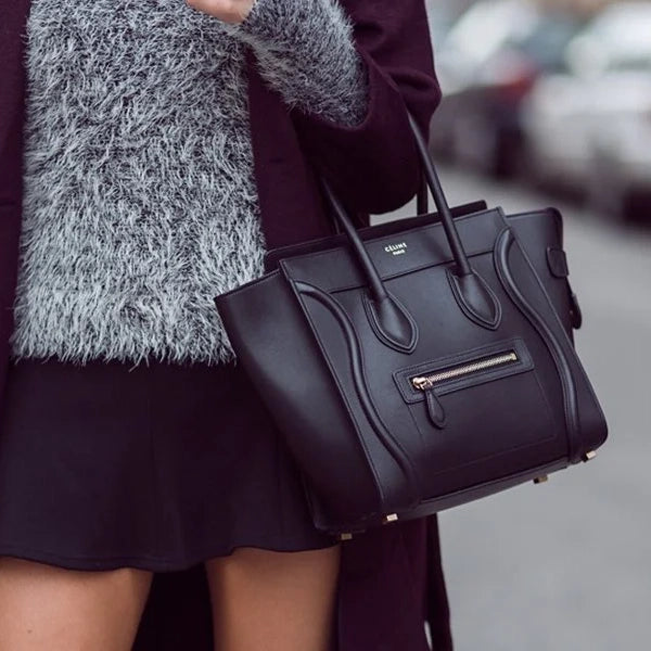 Celine Micro Luggage Bag in Taupe (Souris)