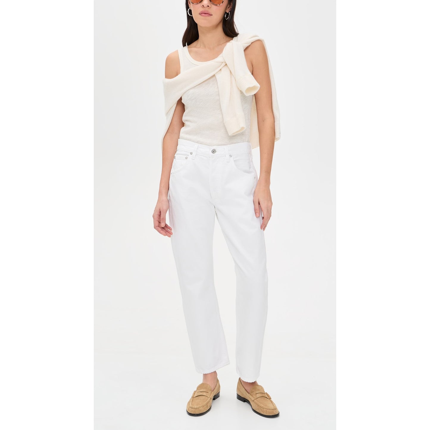 Citizens of Humanity "Winslow" Straight Leg Jeans in White, size 26