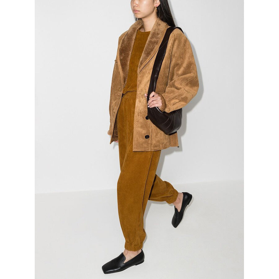 Tibi Corduroy Joggers in Brown, size Large