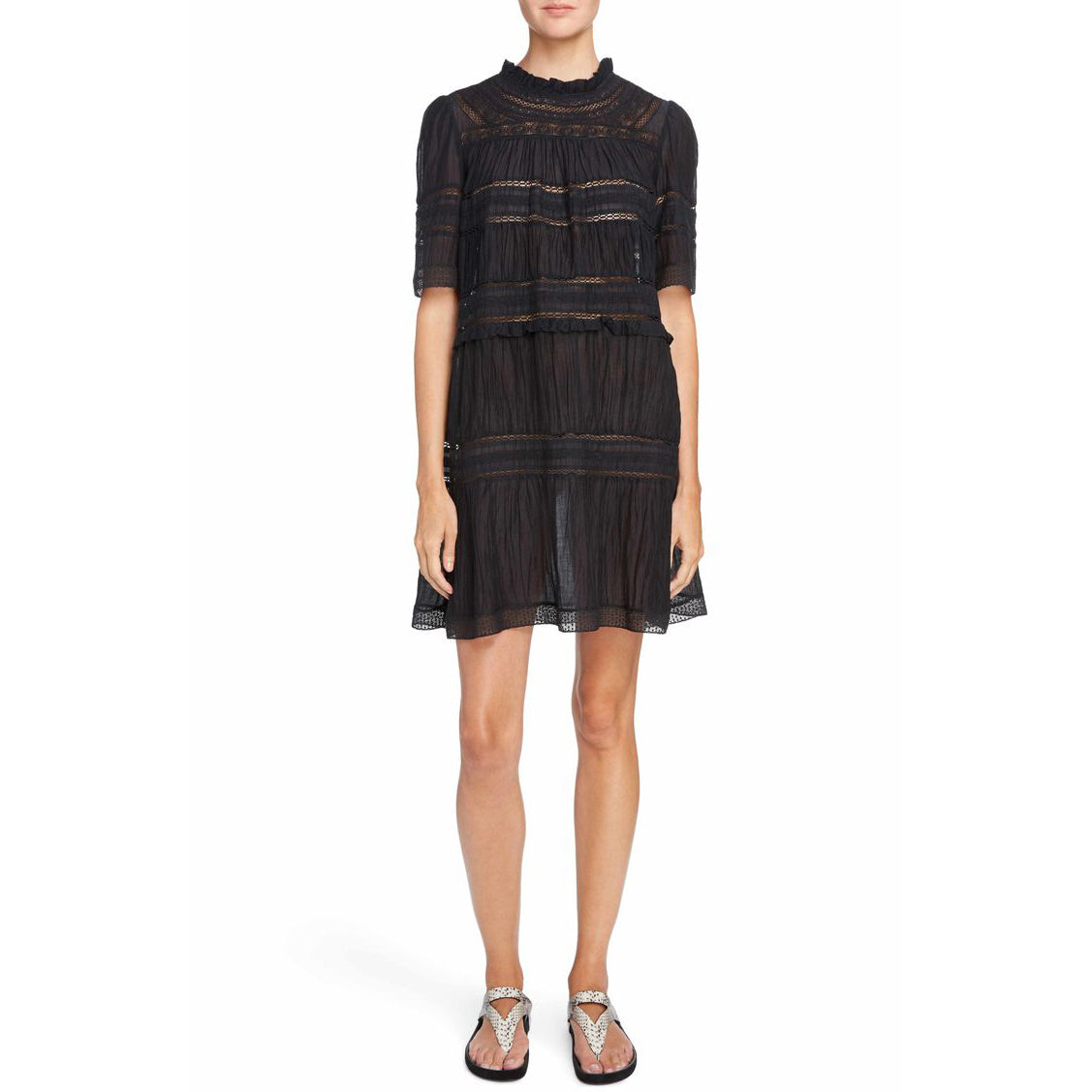 Isabel Marant Etoile "Vicky" Cotton Dress in Black, size 40
