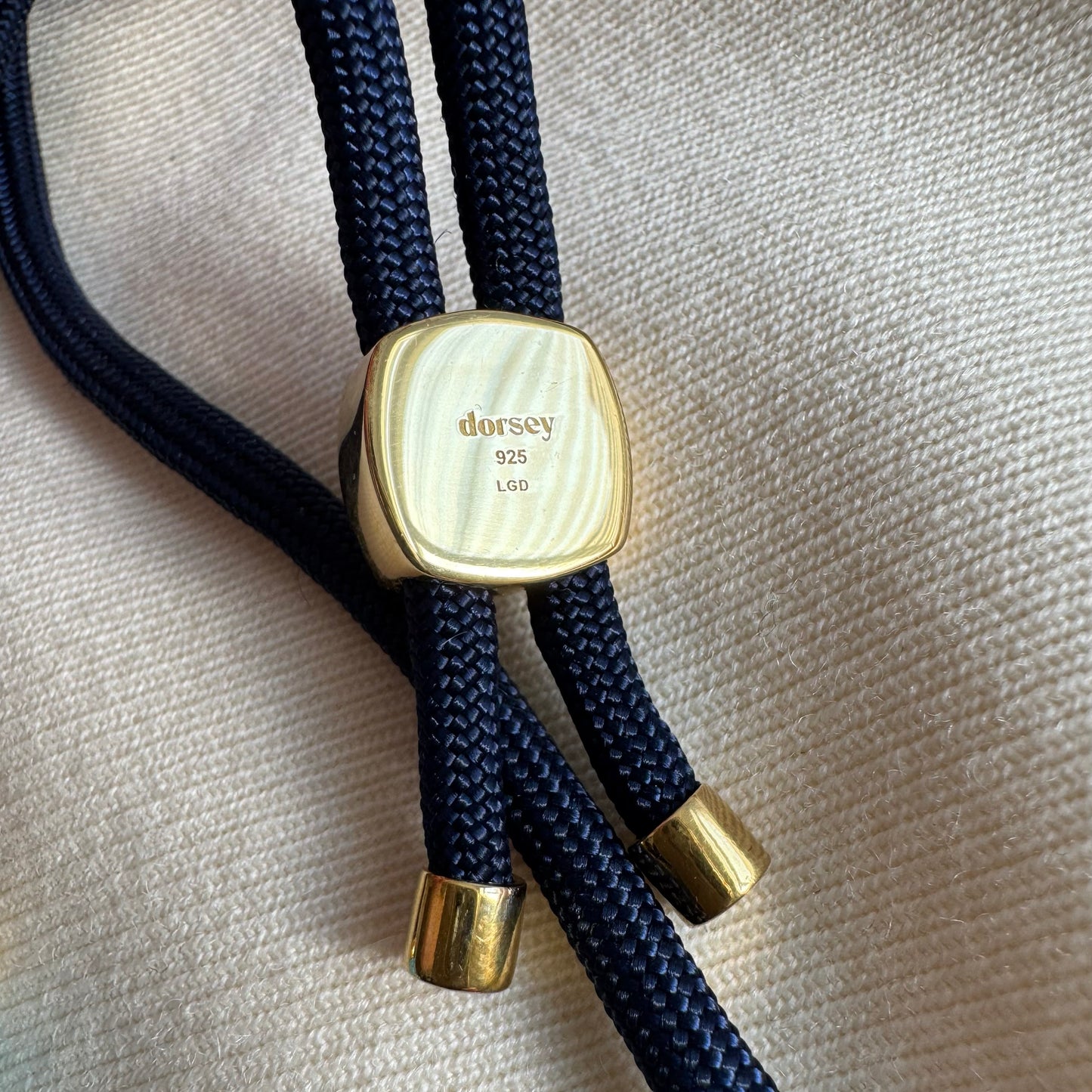 Dorsey Nano Turquoise and Diamond Paracord Necklace in Navy