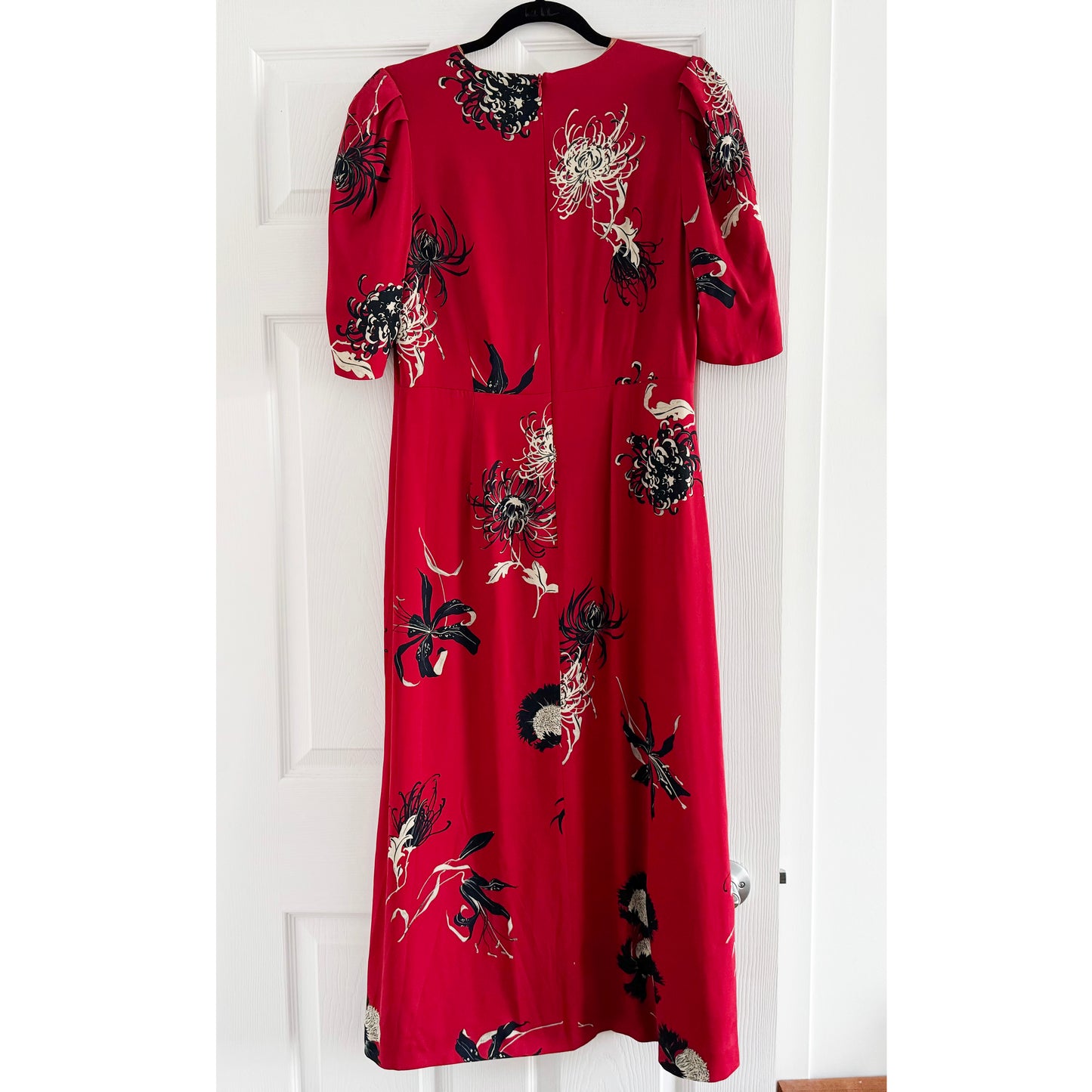 Dries Van Noten "Donale" Silk Dress in Red, size 40 (fits size 6)