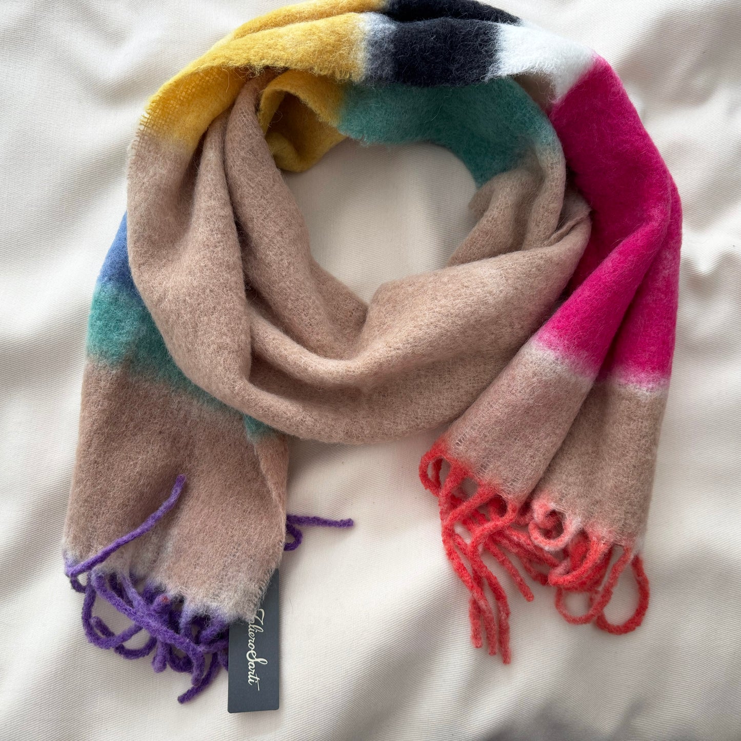 Faliero Sarti "Betty" Striped Alpaca Scarf