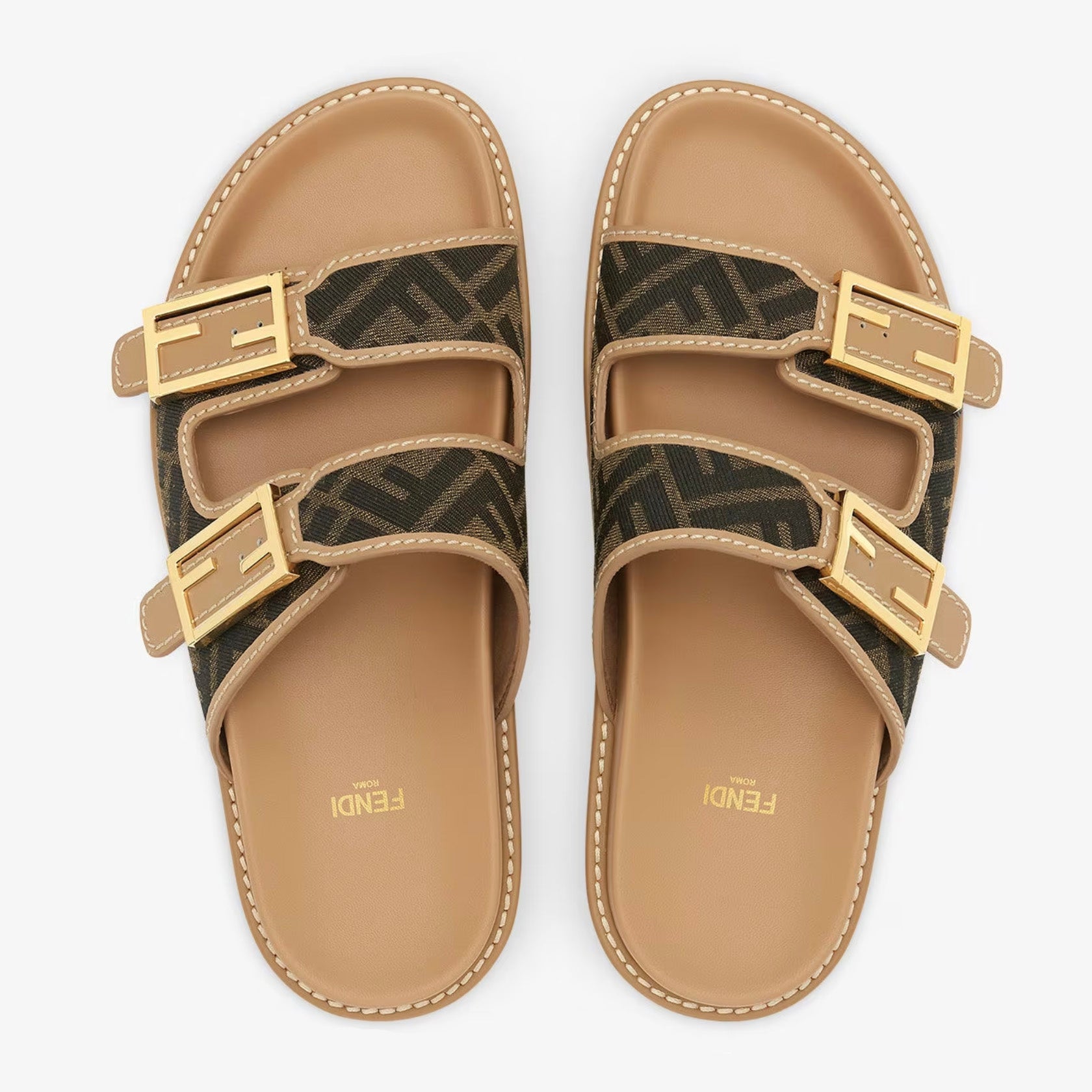 Fendi logo sandals on sale