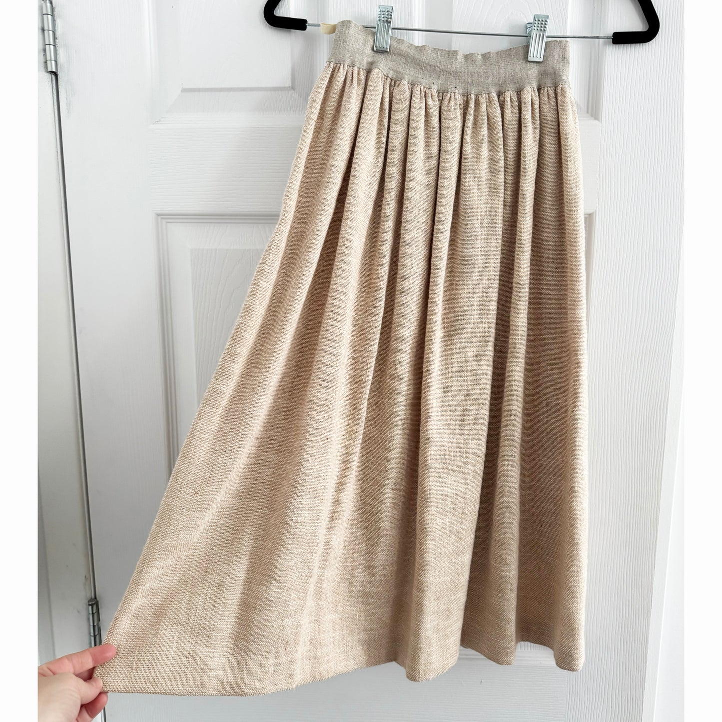 Forte.Forte Linen Skirt in Beige, size "II" (fits anyone in the S-M range)