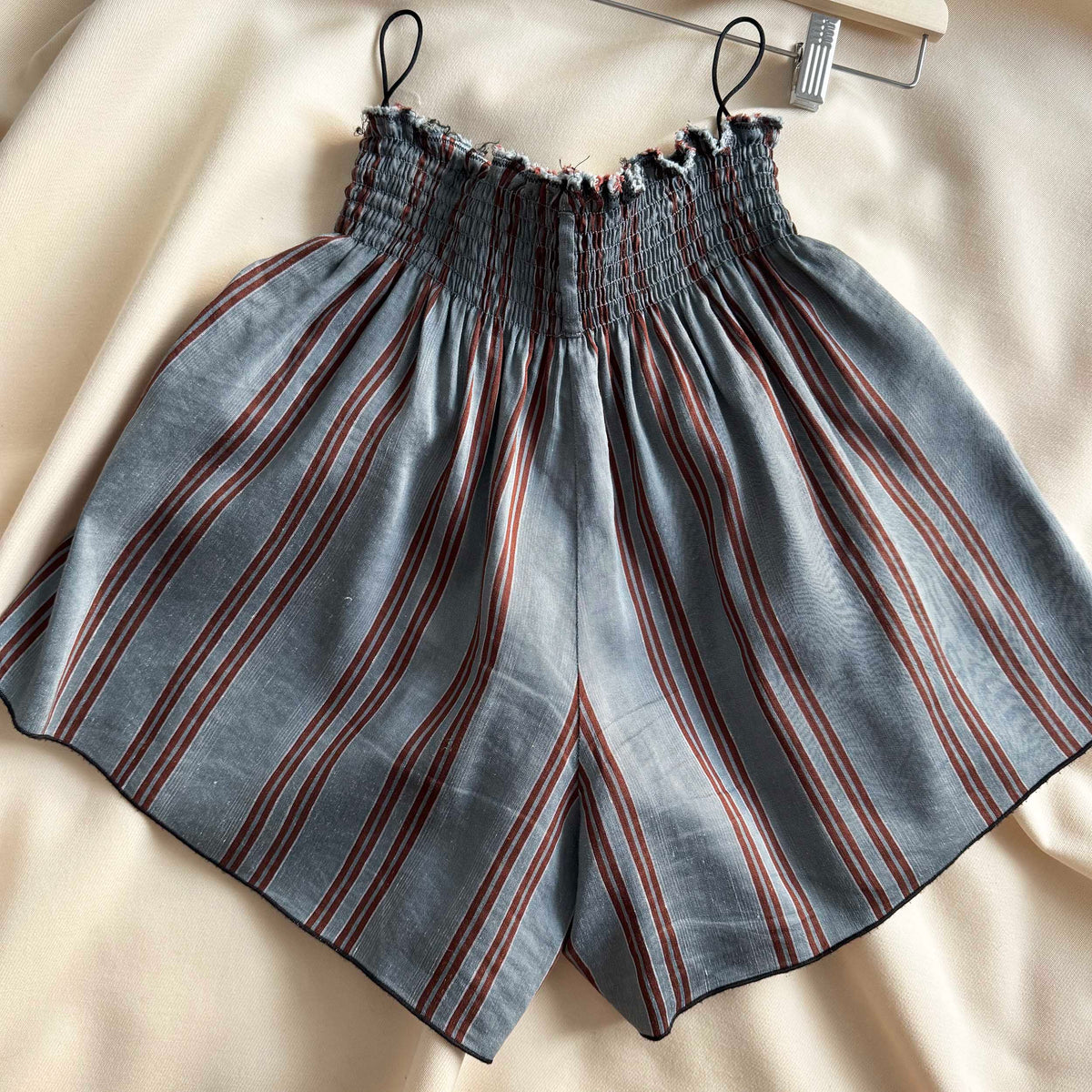 Forte_Forte Pinstripe Shorts with Elastic Waist, size "1" (size Small)