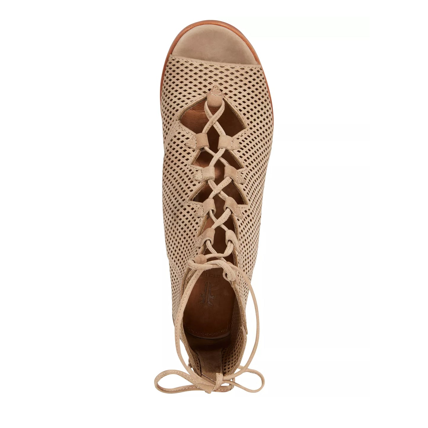 Frye "Ghillie" Perforated Booties in Taupe, size 9