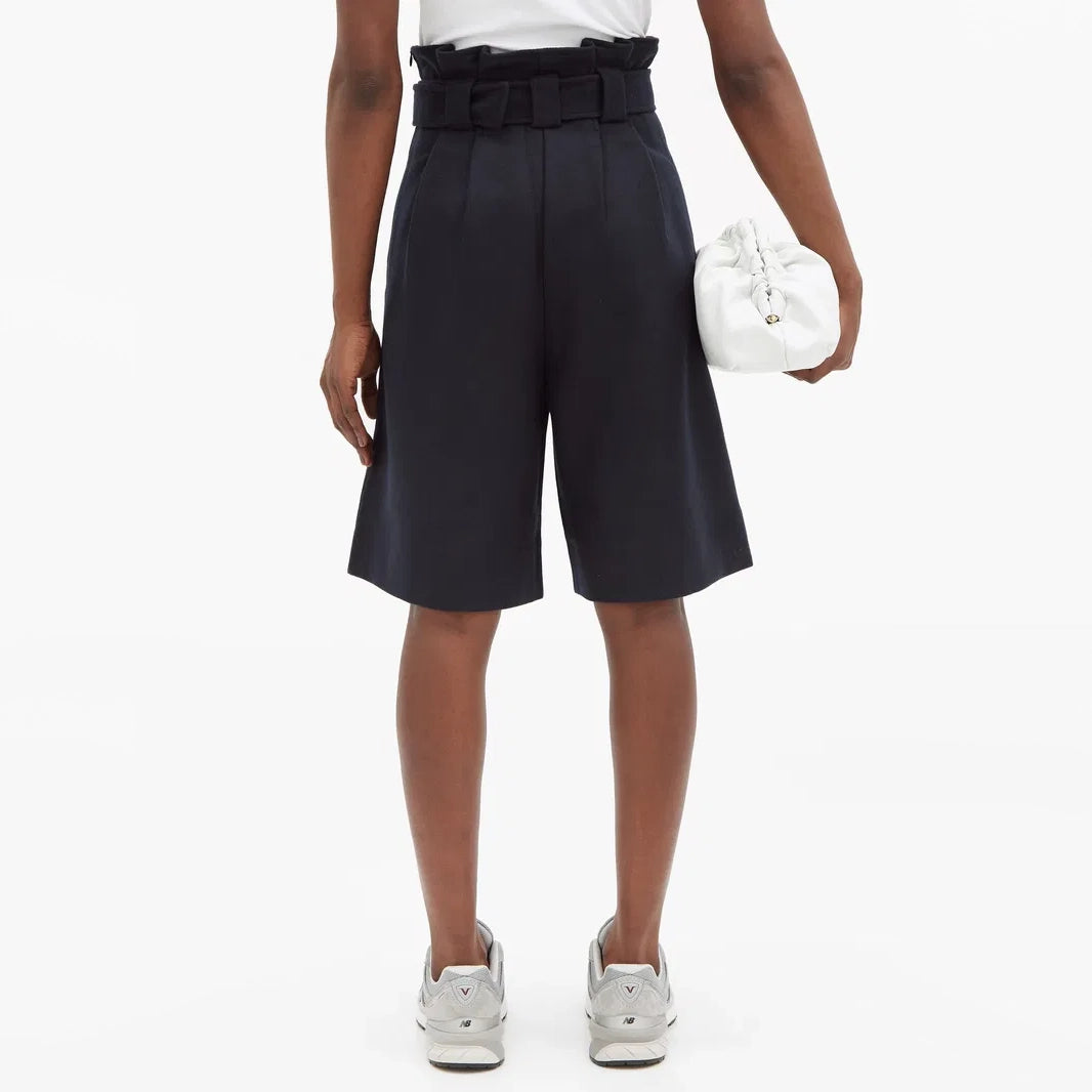 Ganni Wool Paperbag Waist Bermuda Shorts, size 40 (fits like size 8)