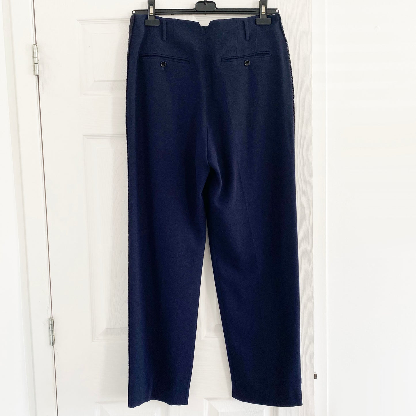 Golden Goose "Sally" Navy Double Crepe Pants, Size XL (fits size large) ** altered **