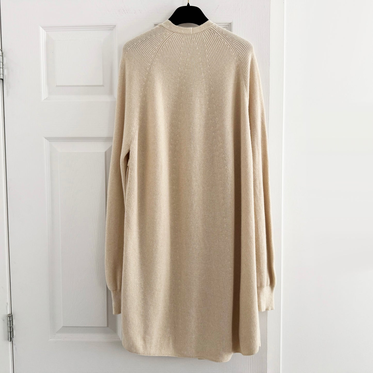 Helmut Lang Ivory Cardigan with Open Sides, Size Small