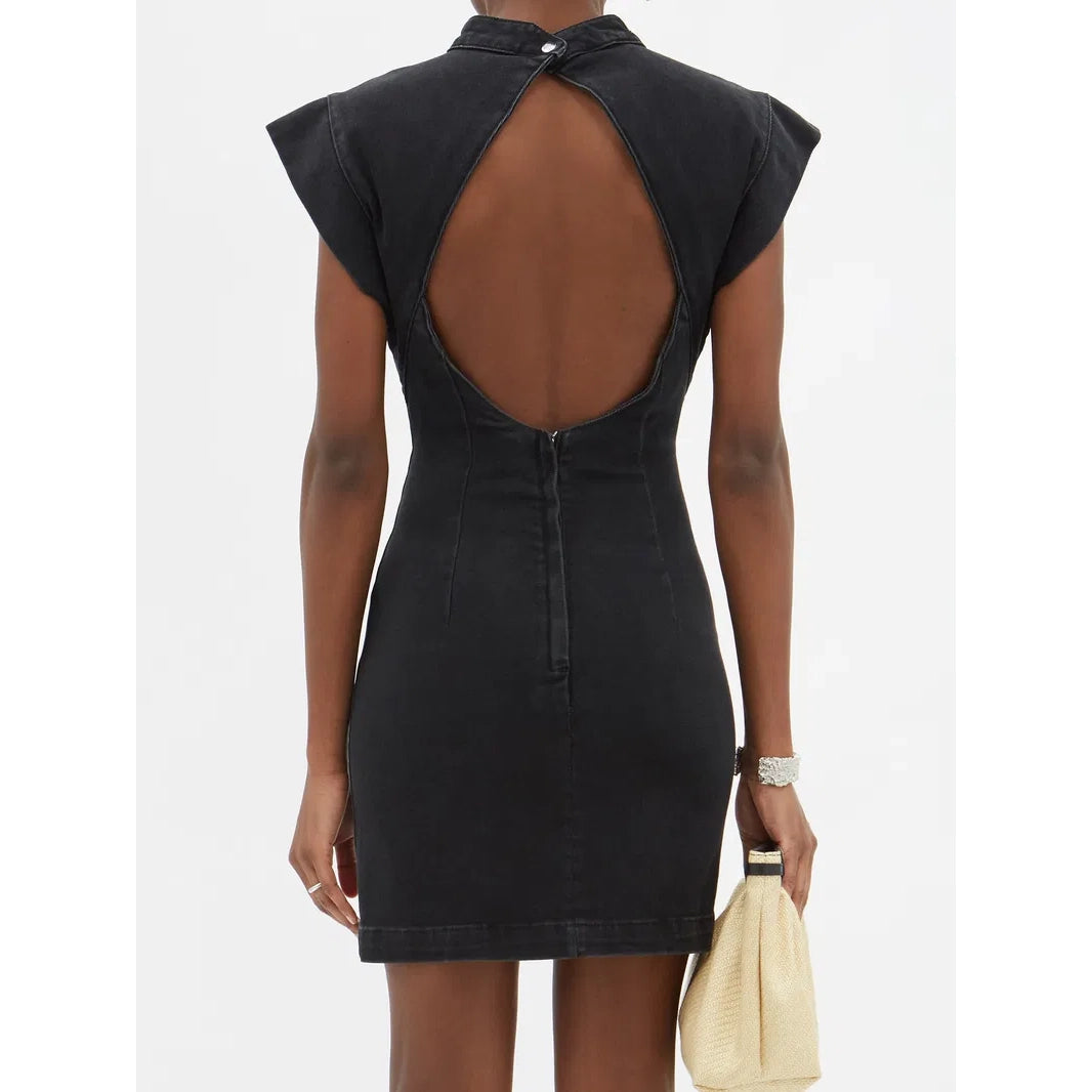 Isabel Marant "Nina" Open Back Dress in Black, size 34
