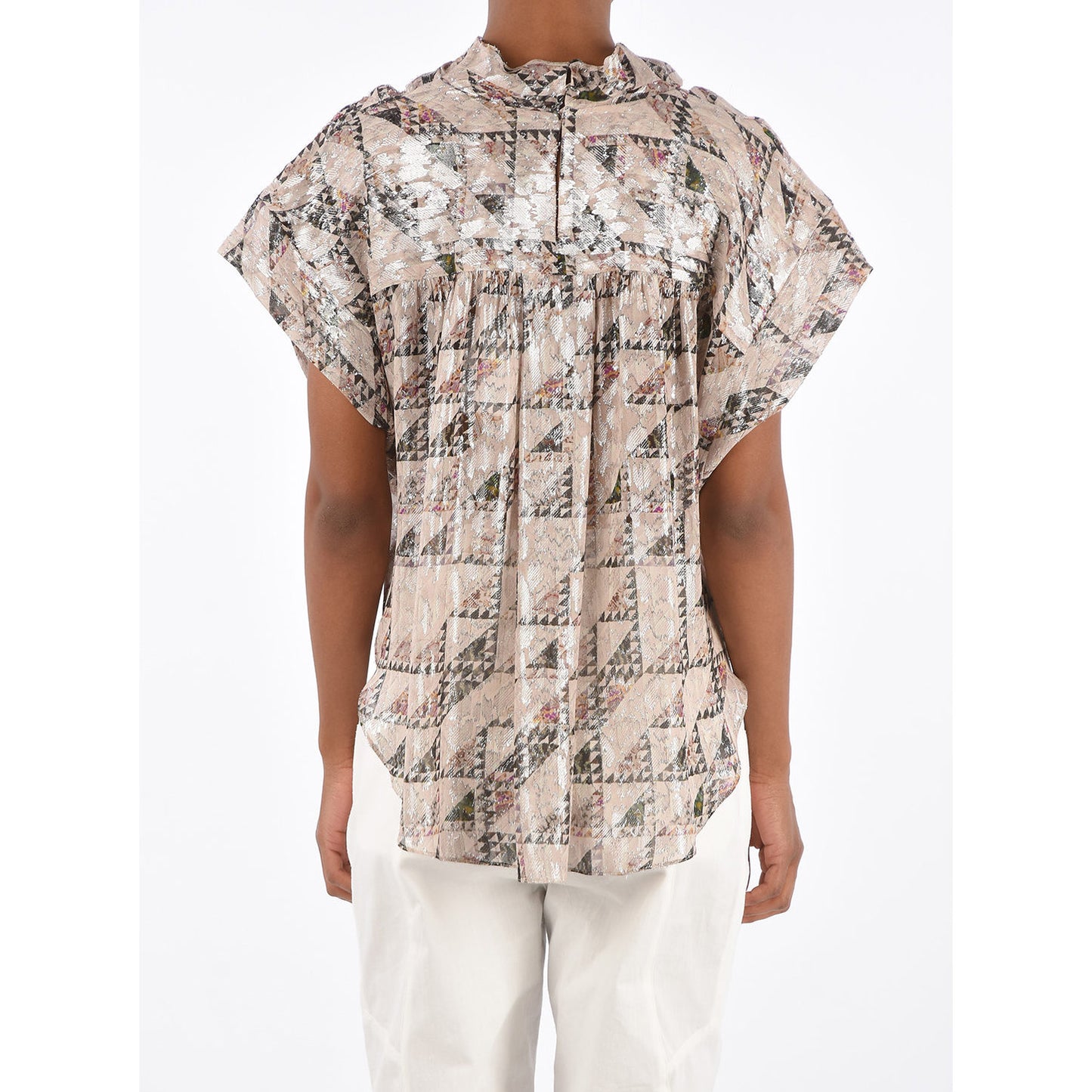 Isabel Marant "Imany" Blk/White Printed Top, size 38