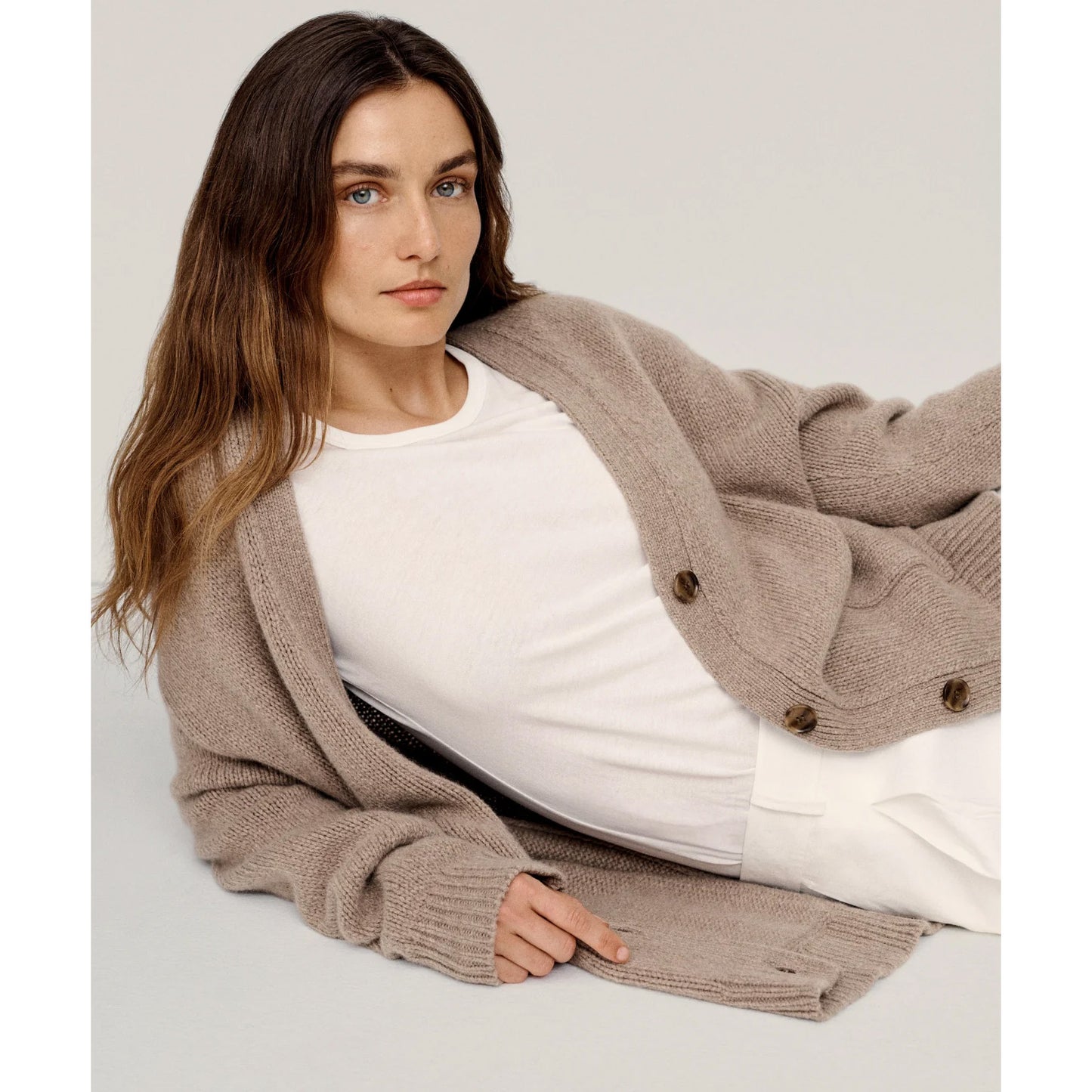 Jenni Kayne "Spencer" Cardigan in Taupe, size XS