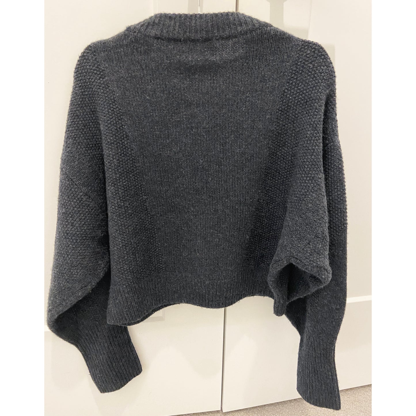 Le Kasha "Accra" Cropped Cashmere Cardigan in Grey