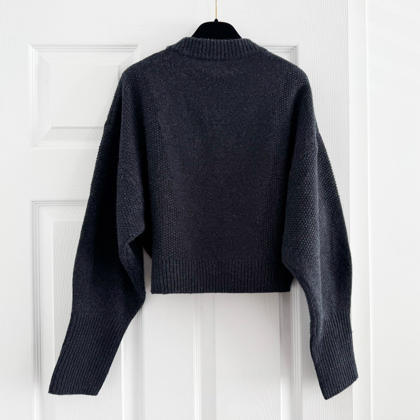 Le Kasha "Accra" Cropped Cashmere Cardigan in Grey