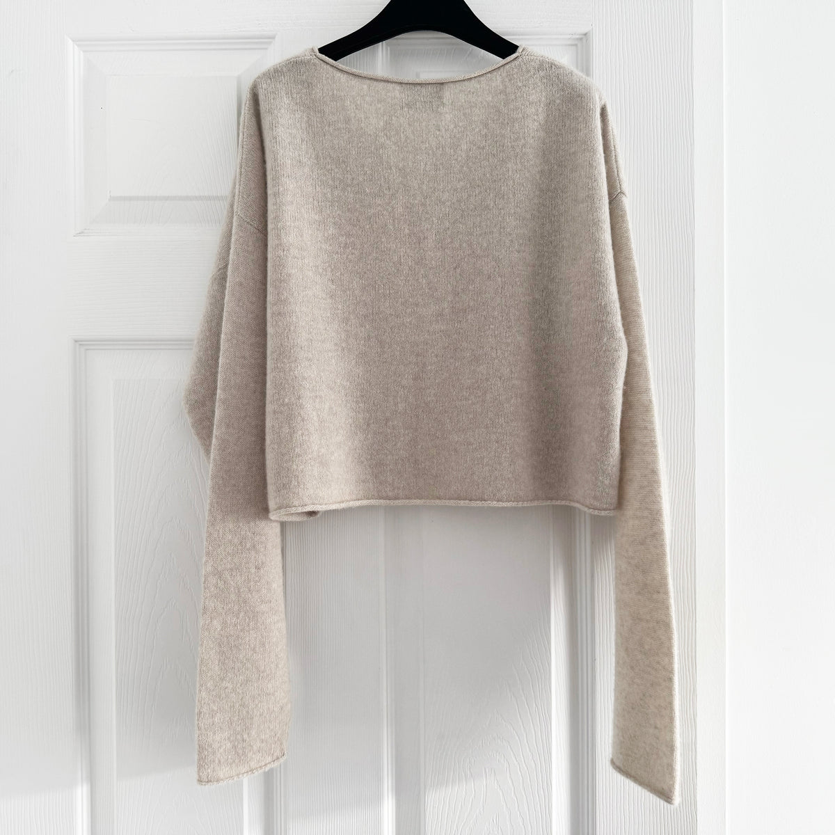 Le Kasha Scoop Neck Cashmere Sweater in Oatmeal, One Size Only (fits S/M)