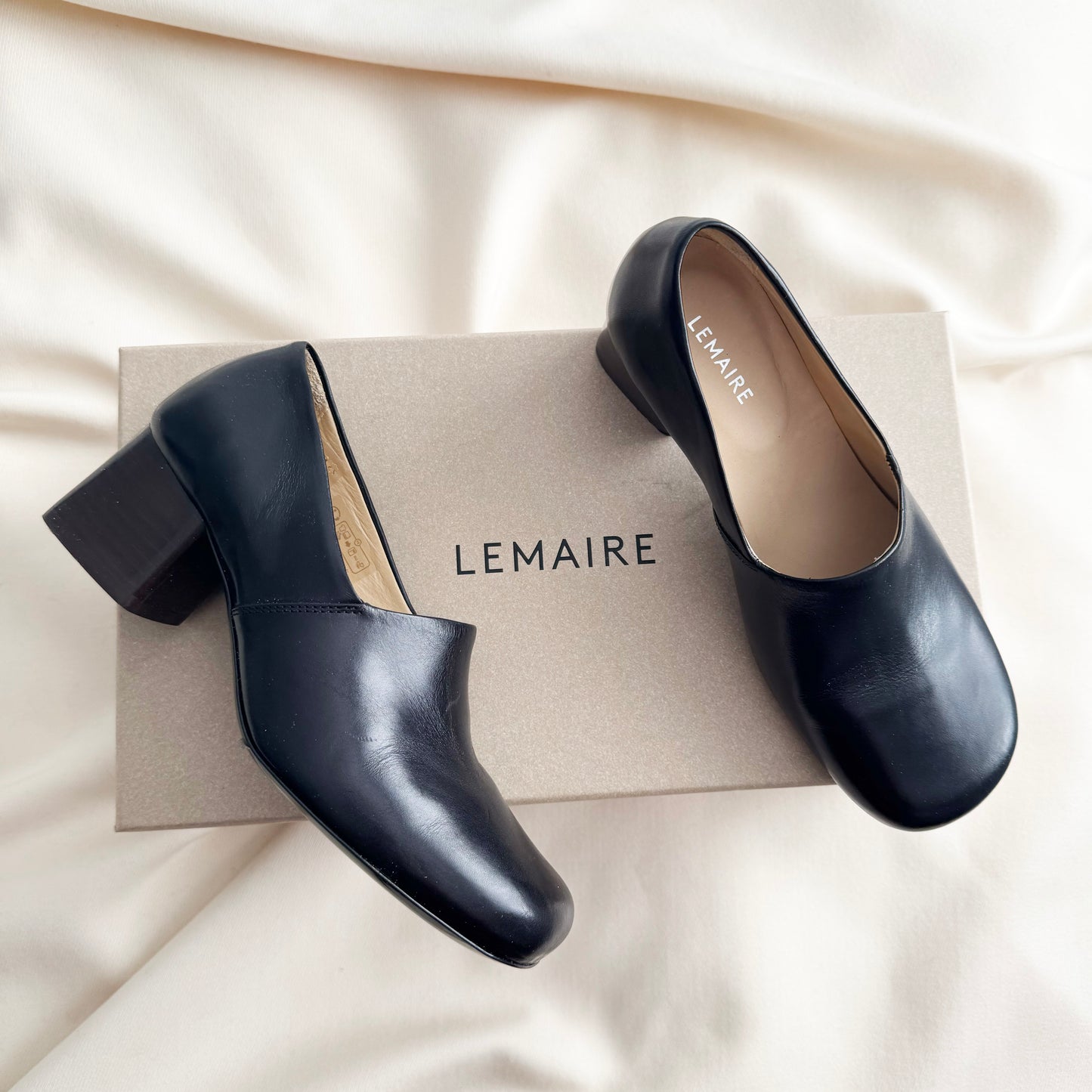 Lemaire "Anatomic" 55mm Pumps in Black, size 36