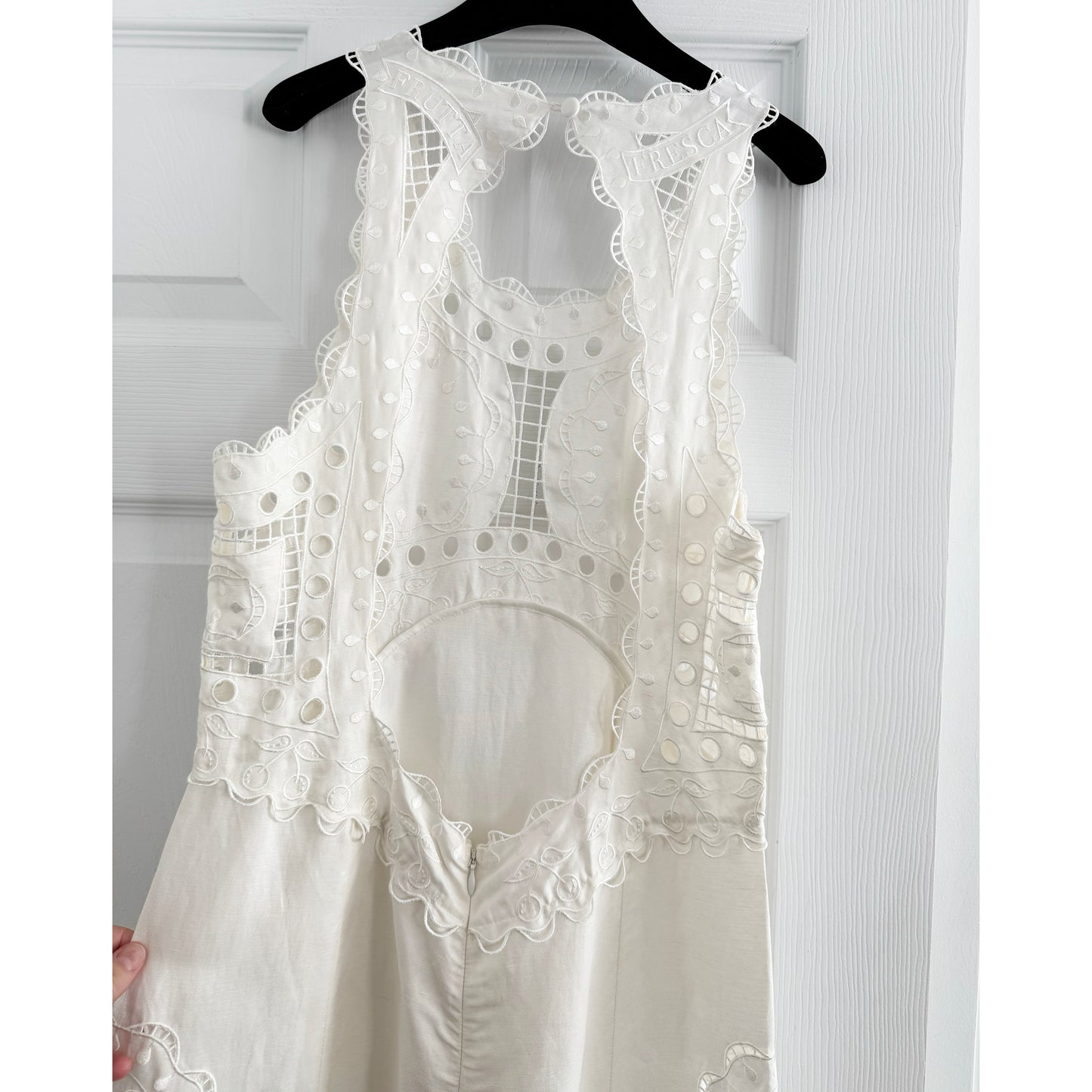 Magali Pascal "Frutta" Dress in Off-White, Size Medium