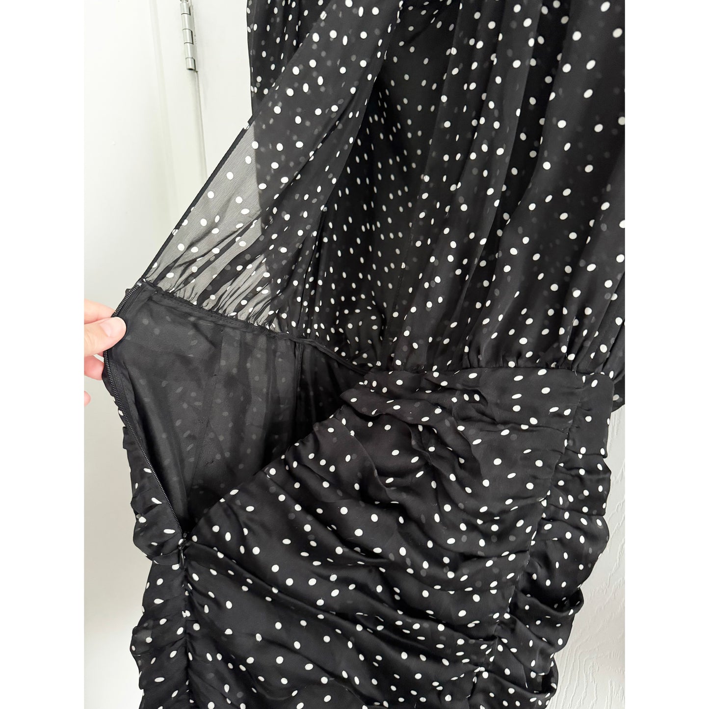 Magda Butrym "Barletta" Polka-Dot Silk Mini Dress, size 34 (fits size 0)