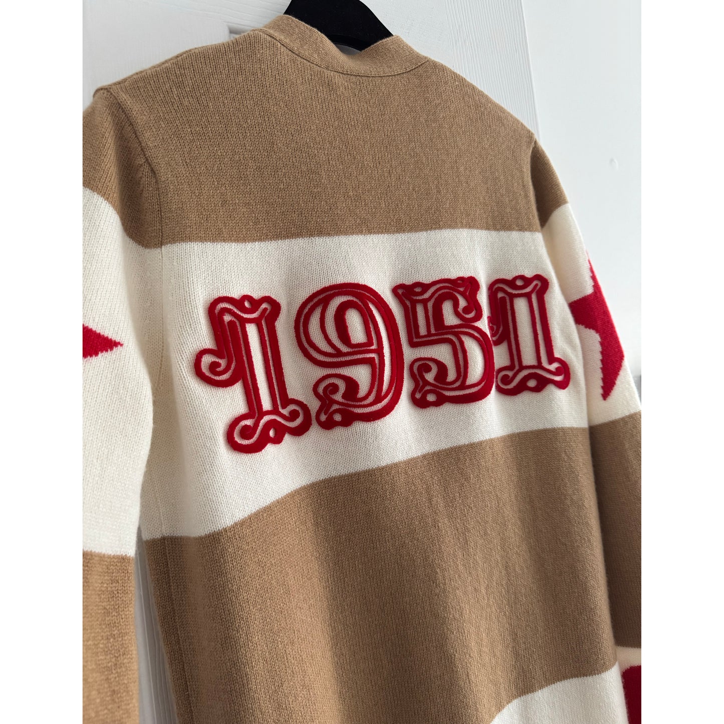 Max Mara "Valido" 1951 Cardigan in Camel Stripe, size Small