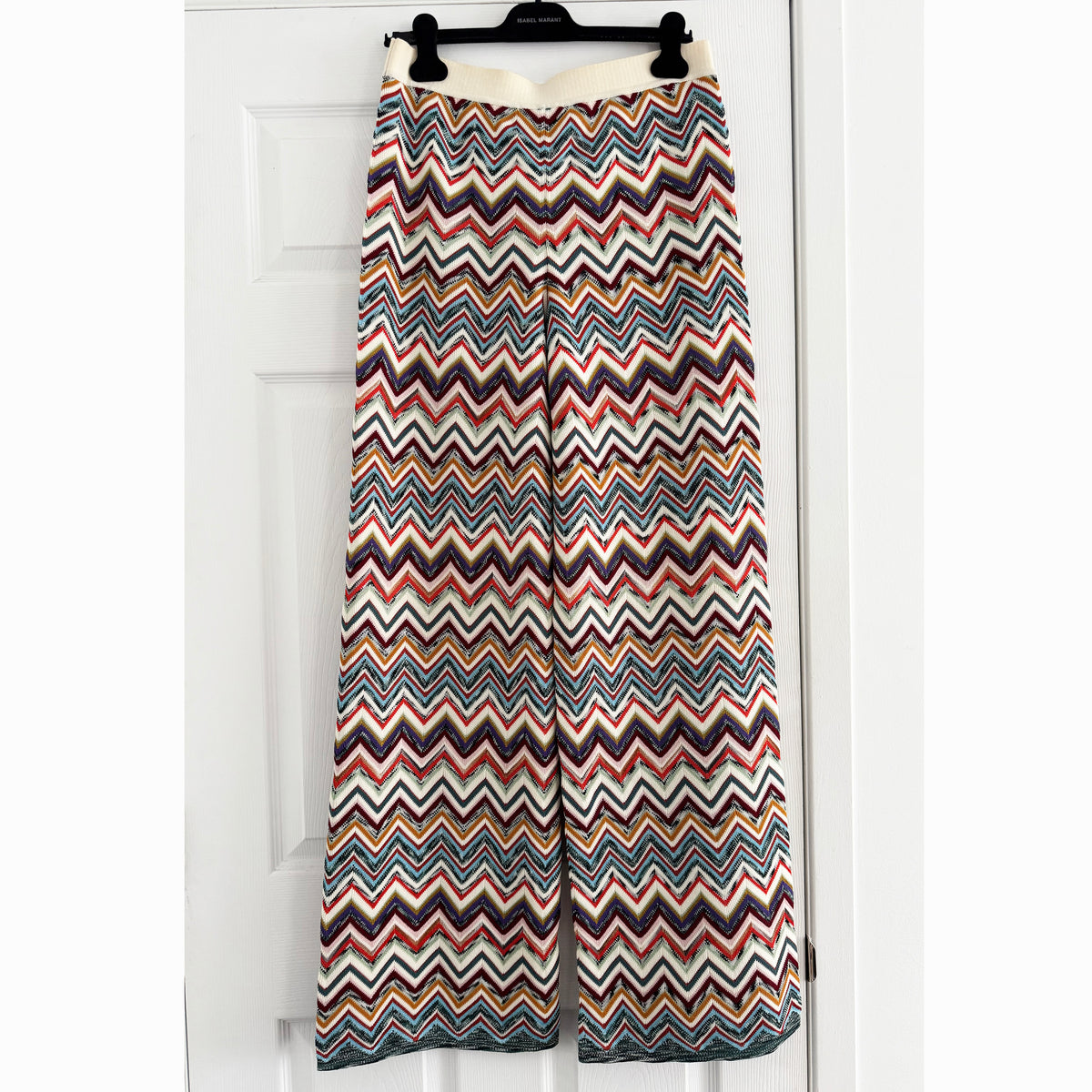 Missoni Zig Zag Knit Pants in Multicolour, size 48IT