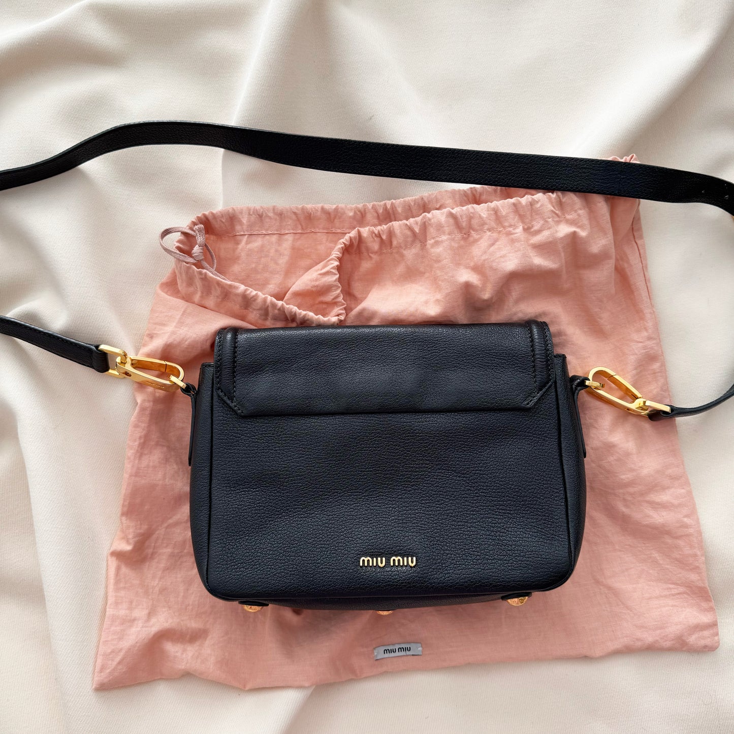 Miu Miu "Madras" Crossbody Bag in Black