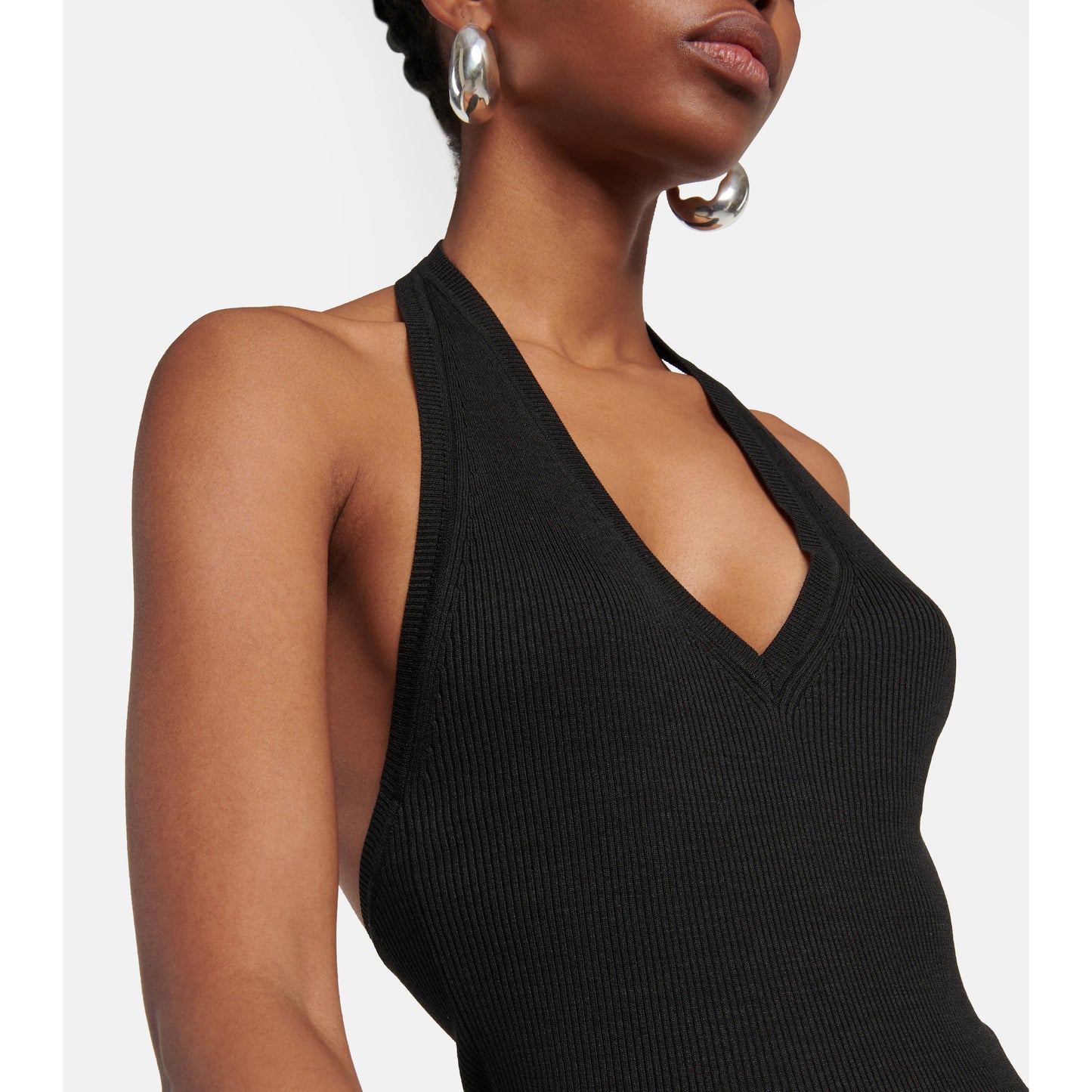 Nili Lotan "Ivey" Halter Top in Black, size Small