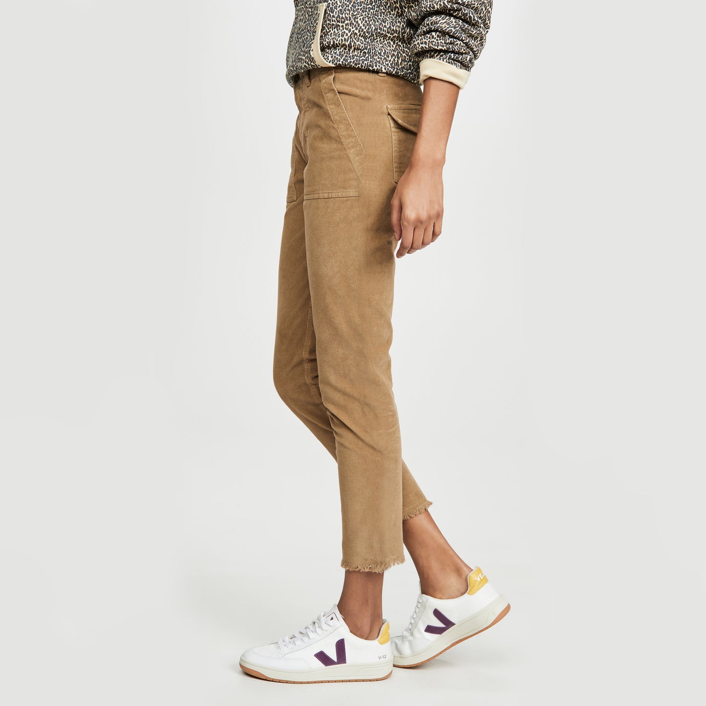 Pantalon Jenna en velours côtelé Nili Lotan avec ruban, taille 00 (comme un 24 en jean)