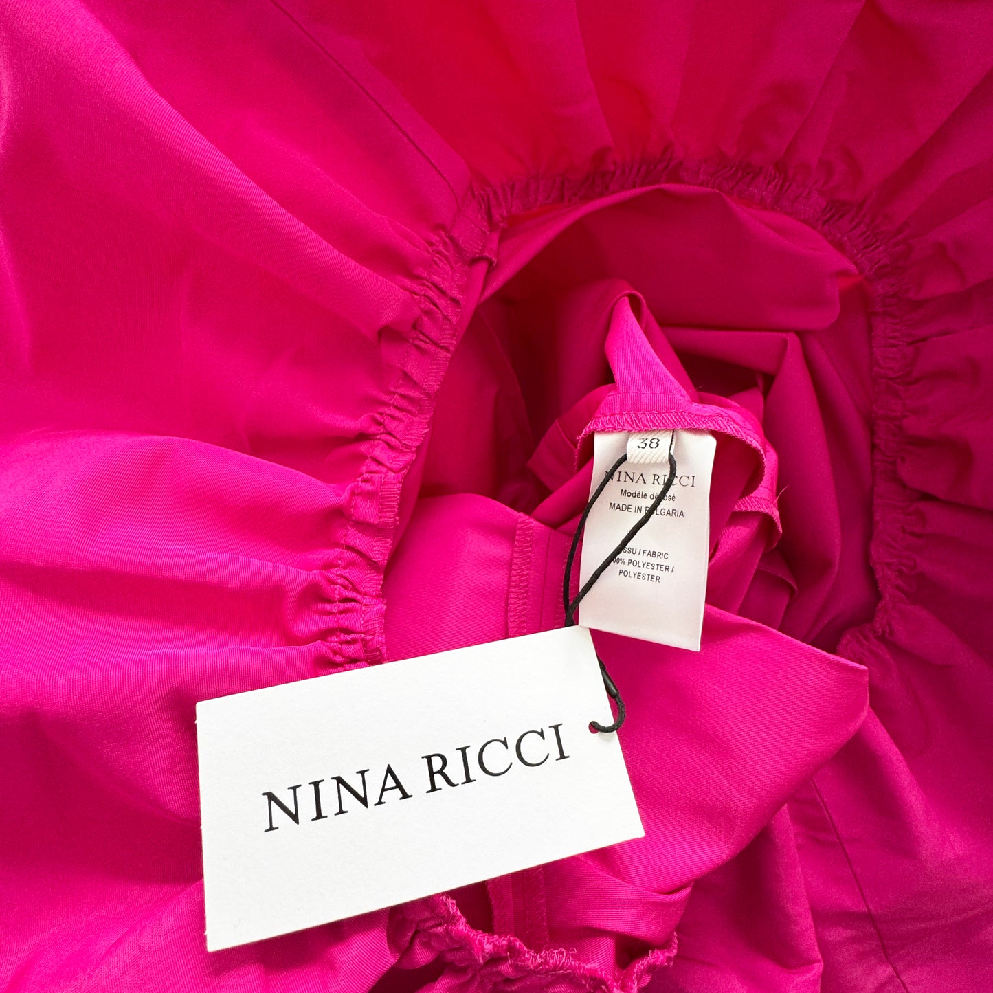 Nina Ricci Ruffle Hem Dress in Pink, size 38FR (fits like size 2 ish)
