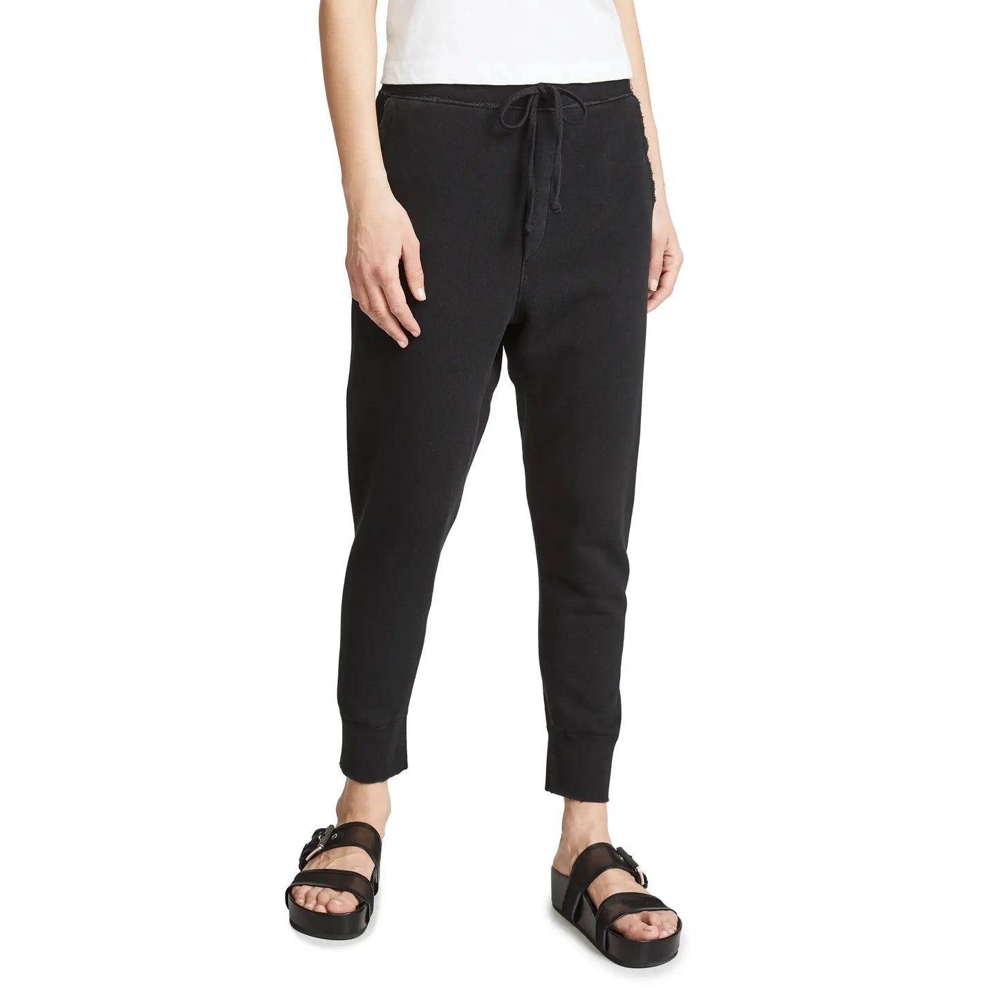 Pantalon de survêtement Nili Lotan Nolan en noir délavé, taille L (convient à M/L)