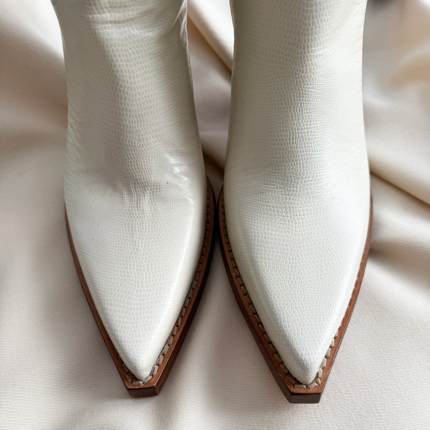 Paris Texas "El Dorado" Boots in Ecru, size 40.5