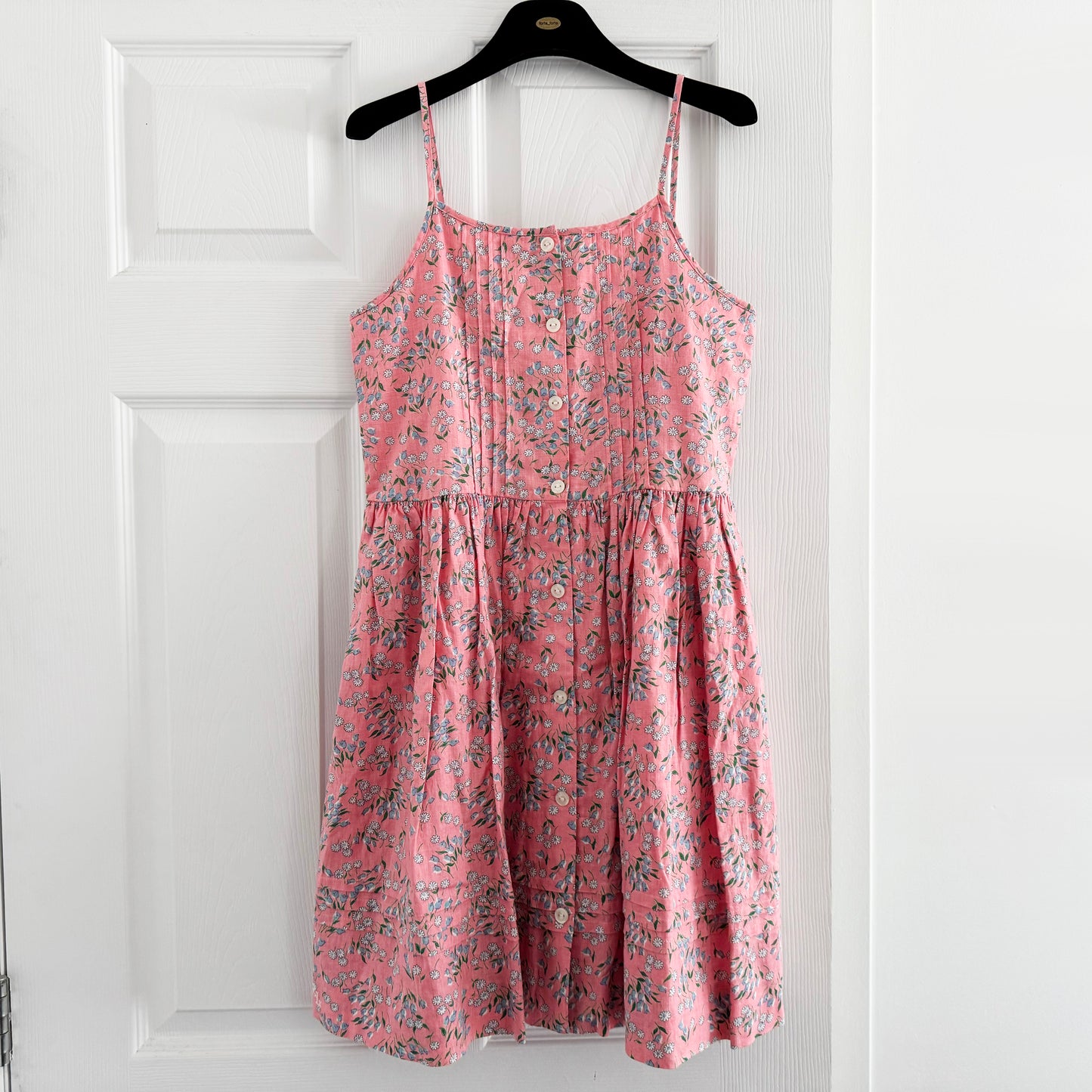 ** KIDS ** Ralph Lauren Polo Country Floral Linen-Cotton Dress in Pink, size 14 years