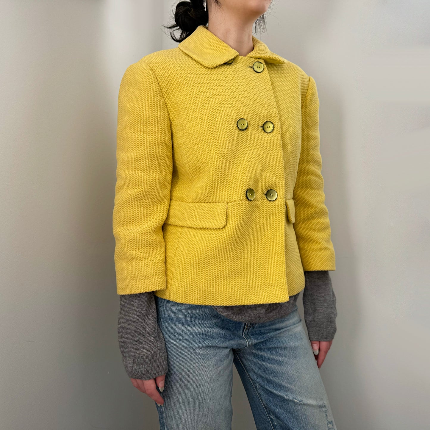 Ports 1961 Yellow Cotton Jacket, size 6 (fits like a size XS/S)