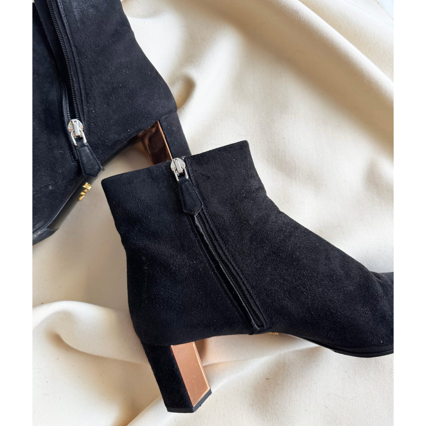 Prada Suede Ankle Booties, size 38.5 (fits size 8)