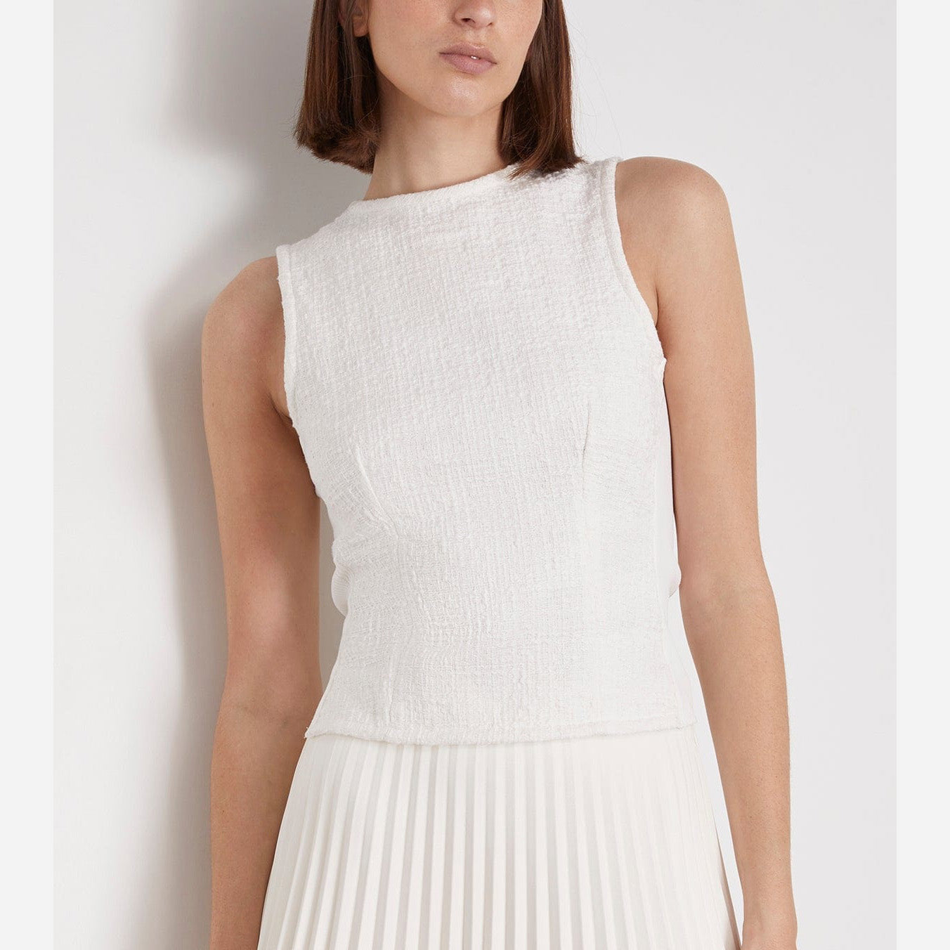 Proenza Schouler White Label "Hazel" Tweed Top in Black, size 2