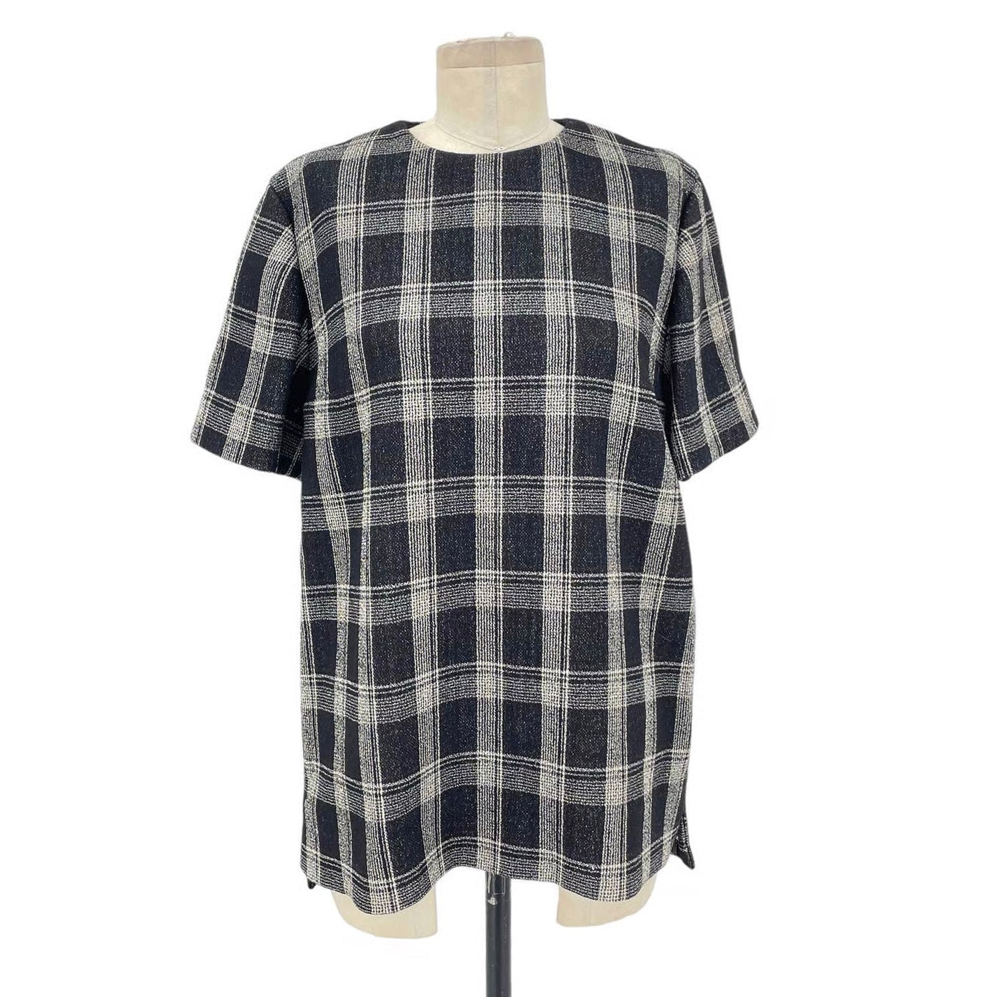 Proenza Schouler Plaid Short Sleeve Top, size 6