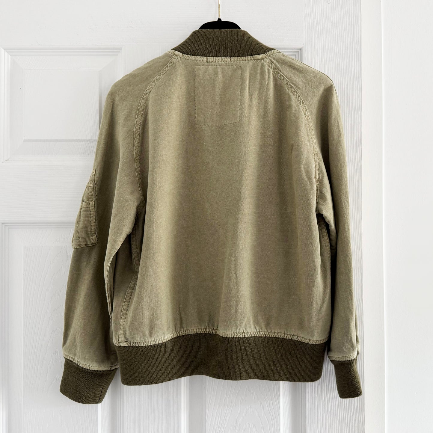 R13 Shrunken Bomber Jacket in Army Green, size Medium (fits S-M))