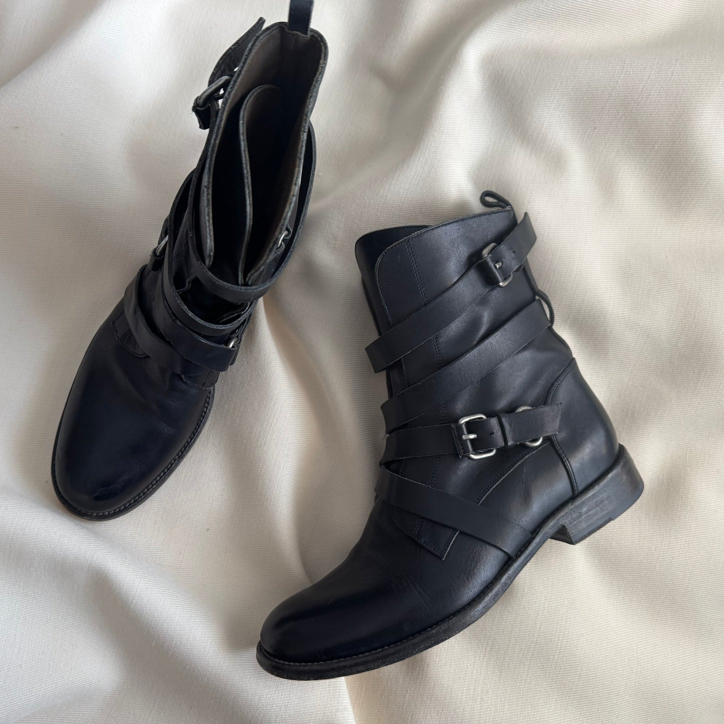 Sartore Wrap Ankle Moto Boots, size 37.5