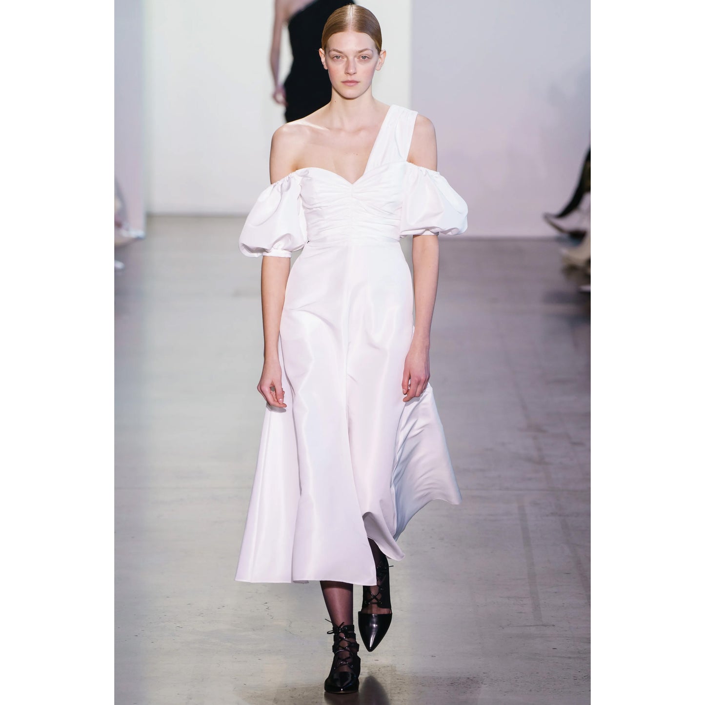 Self Portrait Puff Sleeve Dress in Ivory, size 14UK/10US (fits like size 8 ish)