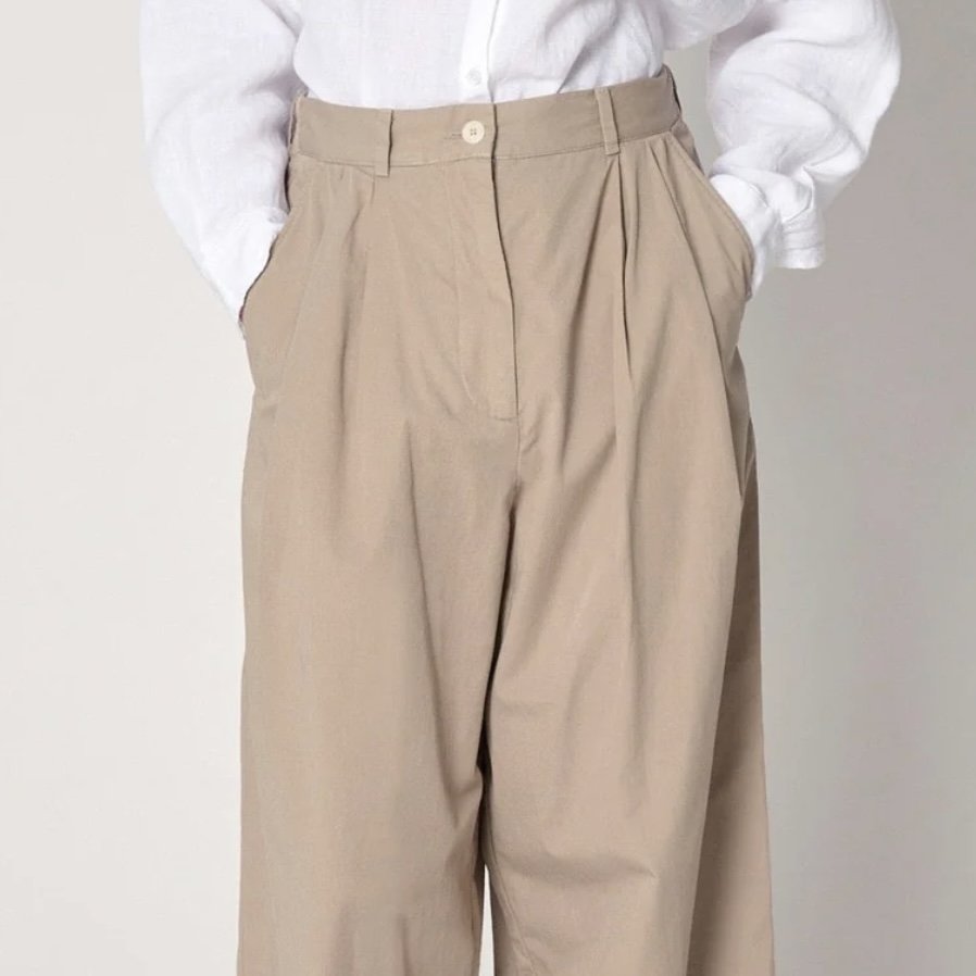 Shaina Mote "Boy" Trouser in Tan, size 14 (fits 10/12)