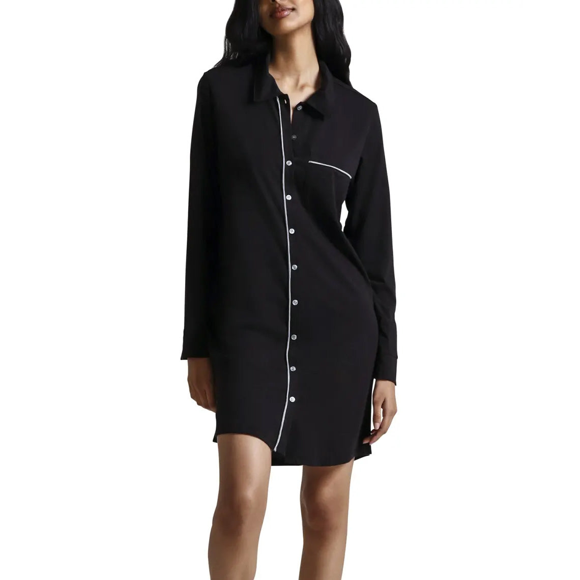 Skin Organics Black Pyjama Tunic, size small