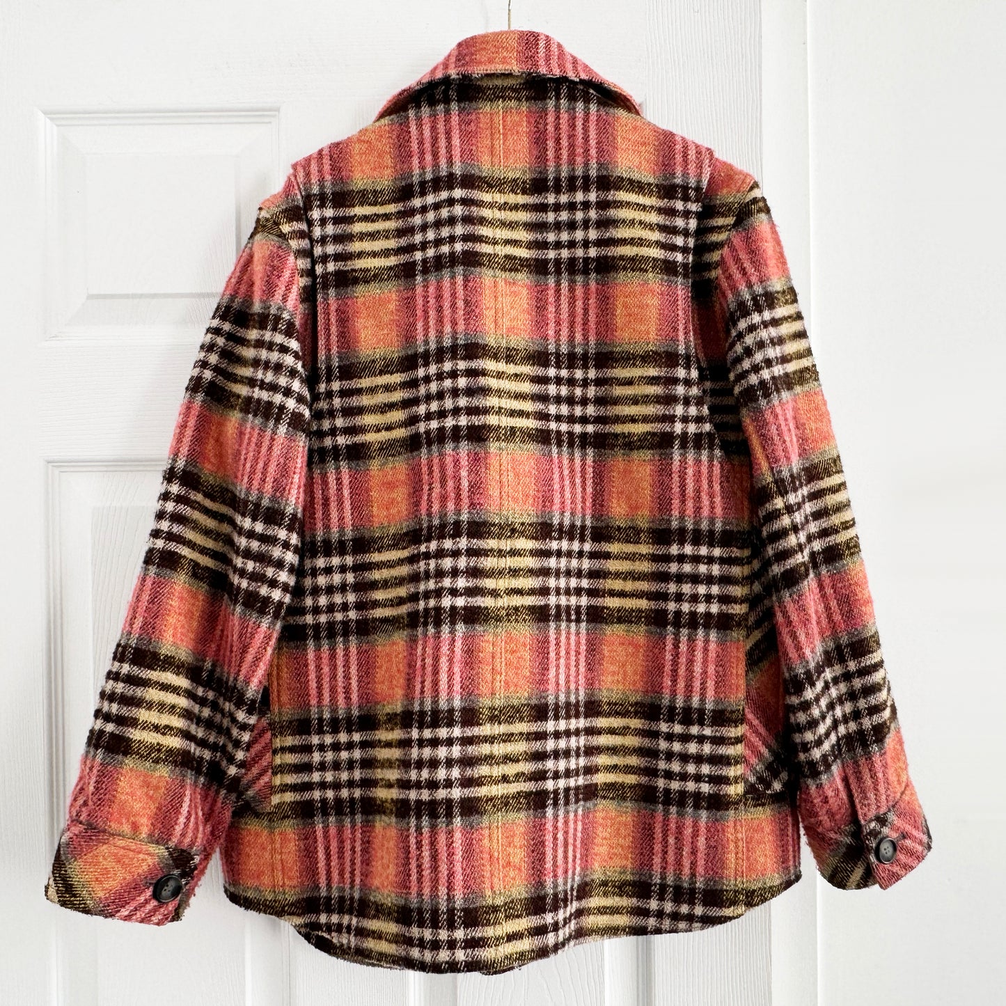Smythe Barn Jacket in Pink Plaid, size XS (fits size small)