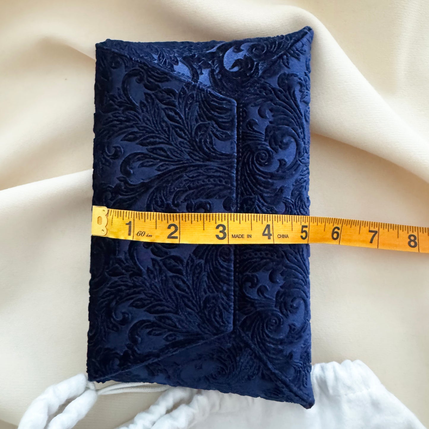 Stuart Weitzman Jacquard Velvet Evening Bag in Cobalt Blue