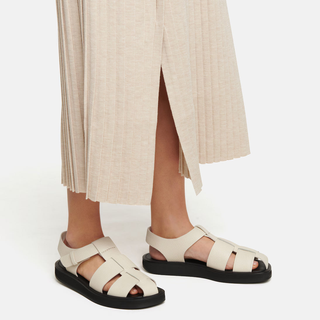 The Row Fisherman Sandals in Ivory, size 42