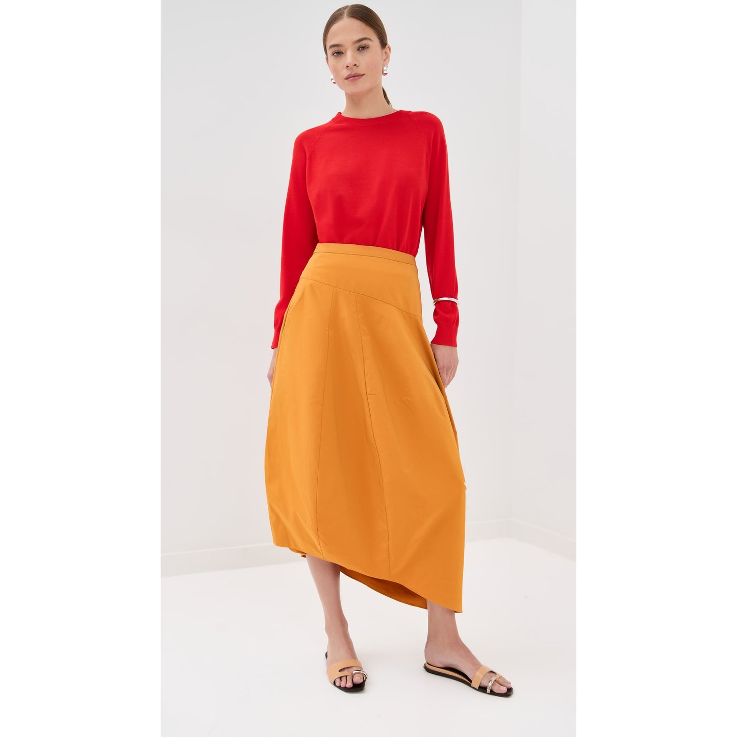 Tory Burch "Pierced" Slides in "Cantucci/Silver", size 7