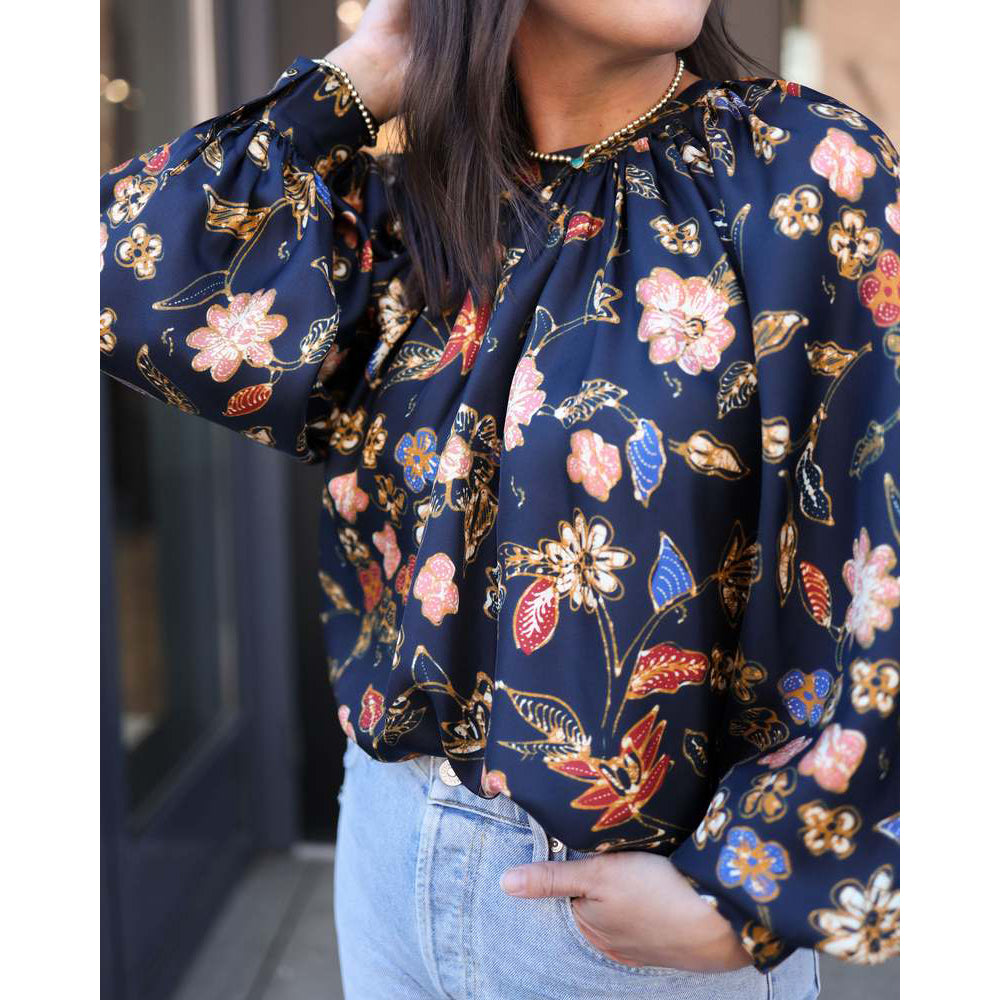 Ulla Johnson "Marisol" Floral Silk Blouse in "Odessa", size 2